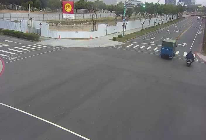 中科路/經貿五路(右側車流往環中路)