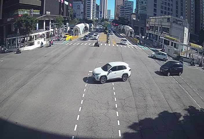 台中市西區臺灣大道/美村路(右側車流往五權路)