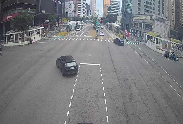 台中市西區臺灣大道/美村路(右側車流往五權路)
