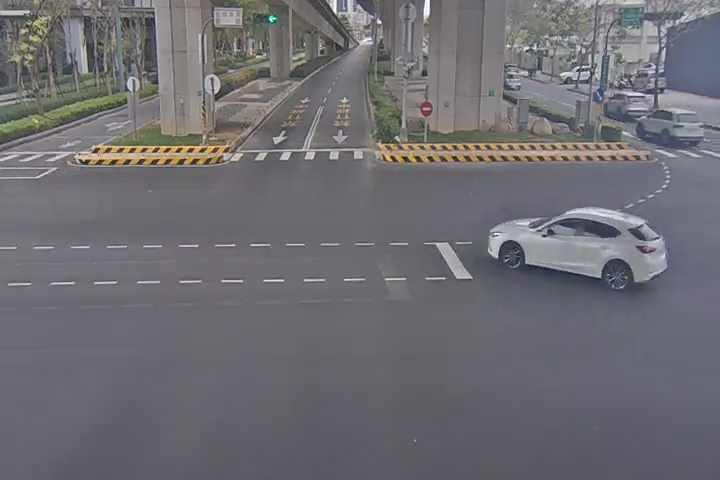 台中市道路 [11245]環中東路/中山路(右側車流往大里)Huanzhong E. Rd./Zhongshan Rd.(Right side Traffic flow to Dali.) 距離2.2公里