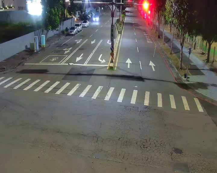 台中市道路 [07074(i)]經貿路/黎明路(右側車流往河南路),Jingmao Rd/ Liming Rd (Right side Traffic flow to Henan Rd) 距離4公尺