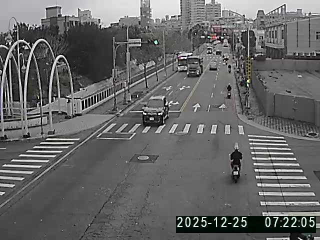 黎明路/經貿路(右側車流往中清路)